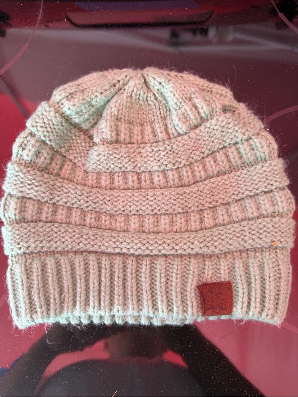 Knit Beanie Hat - Light Green